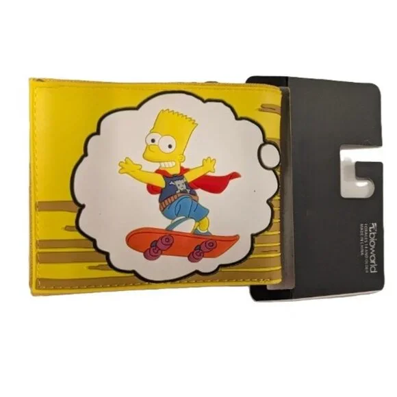 Bart Simpson The Simpsons Yellow Embossed Bifold Wallet - Picture 4 of 8